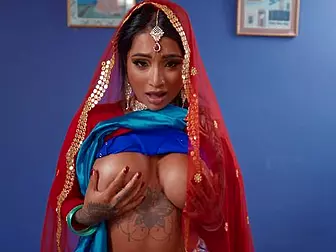 Porn dusting of an Indian slut sucking her lover's big dick raw
